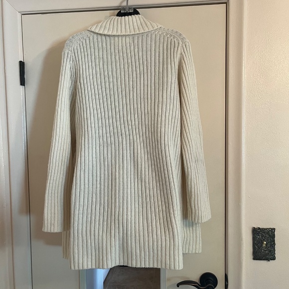 MICHAEL Michael Kors Winter White Open Collared Cardigan Sweater w/Pockets 1X - Picture 2 of 5